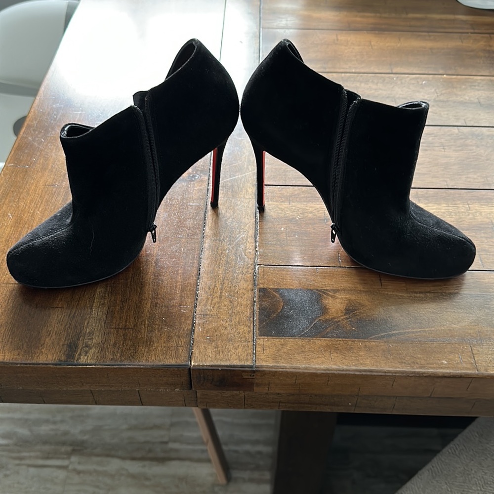 Christian Louboutin Suede Black Booties - Picture 8 of 8